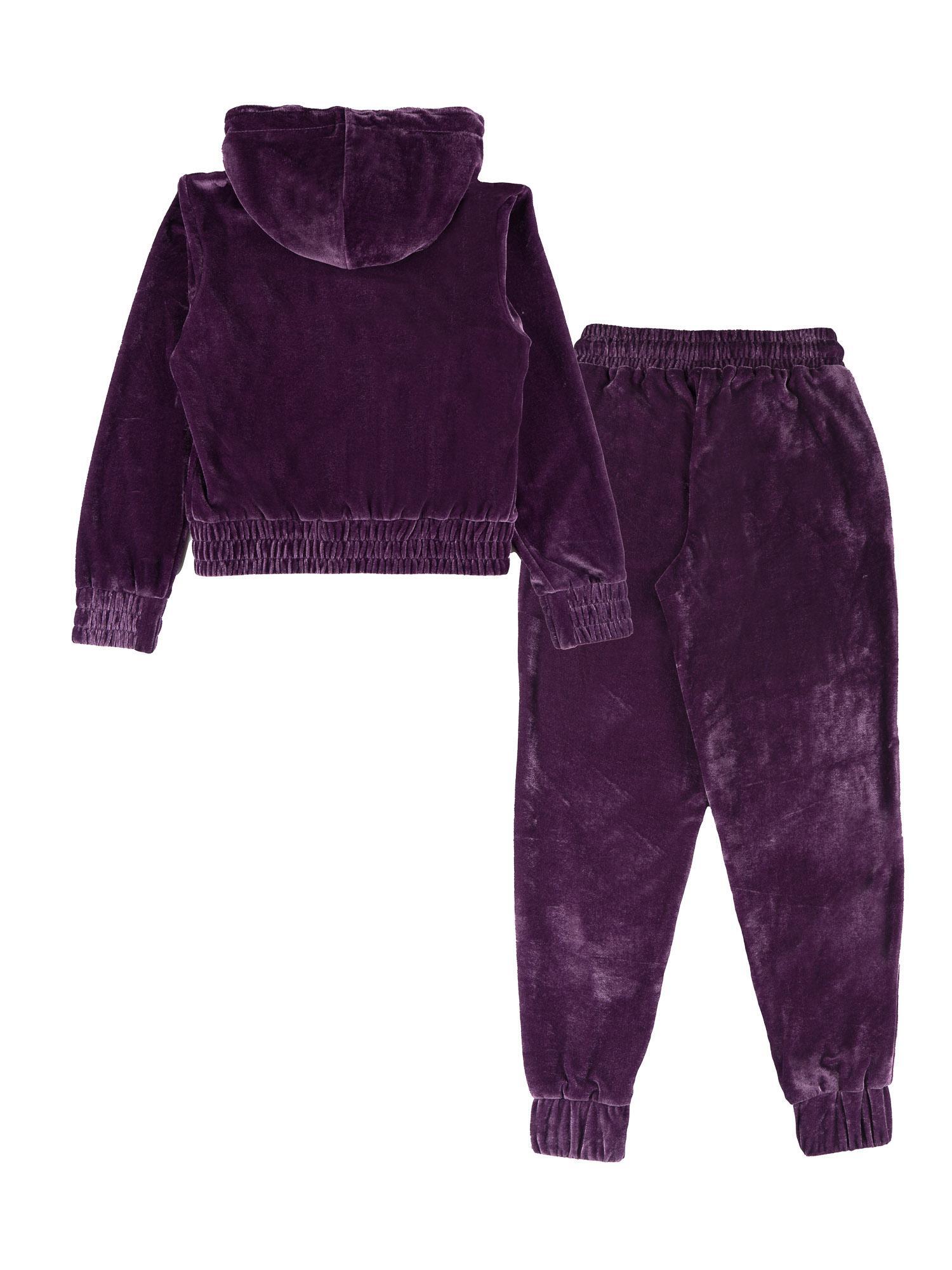 Trainingspak meisjes Leone 1947 Apparel Lavendel rits capuchon chenille 2/2