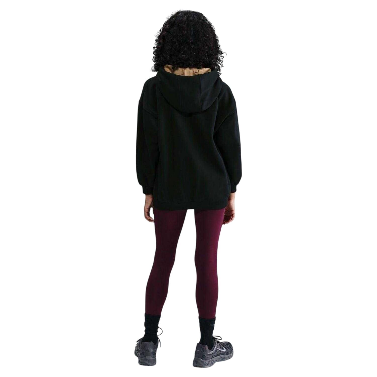 Felpa Con Cappuccio Oversize Bambini Nike Swoosh Nero Oro 3/3