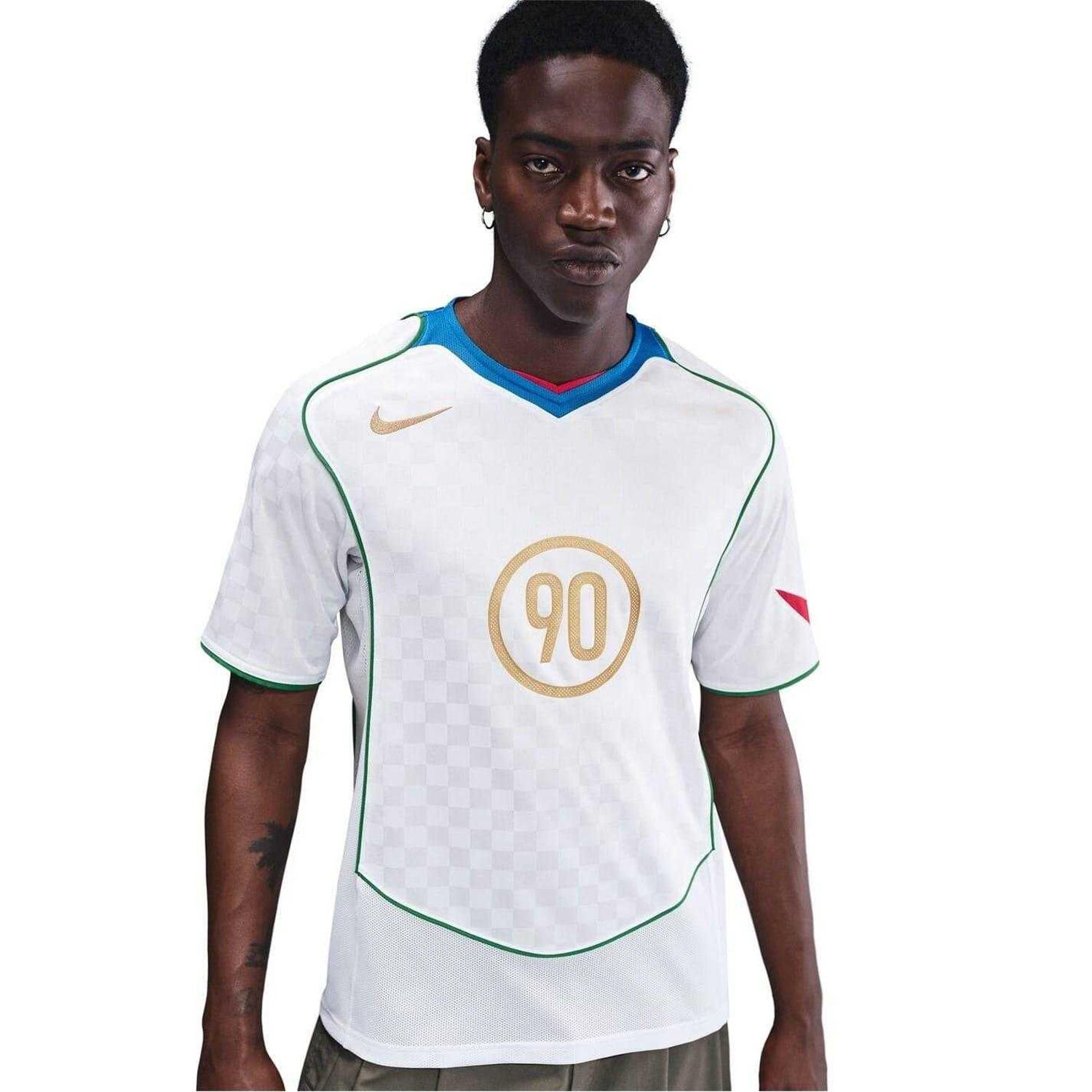 Maglia Da Calcio Adulto Unisex Nike Total 90 Energy Bianco Blu 2/4