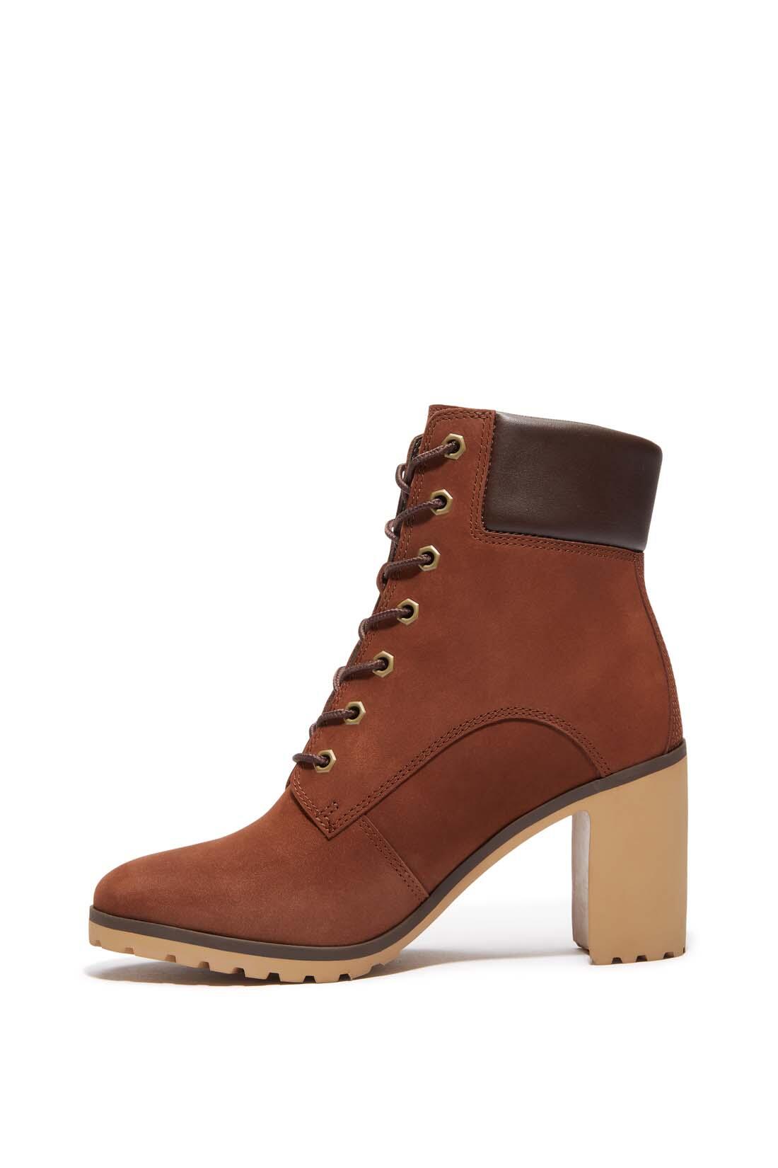Veterschoenen – dames – Allington, nabukhiel 9,9 cm – bruin 3/6
