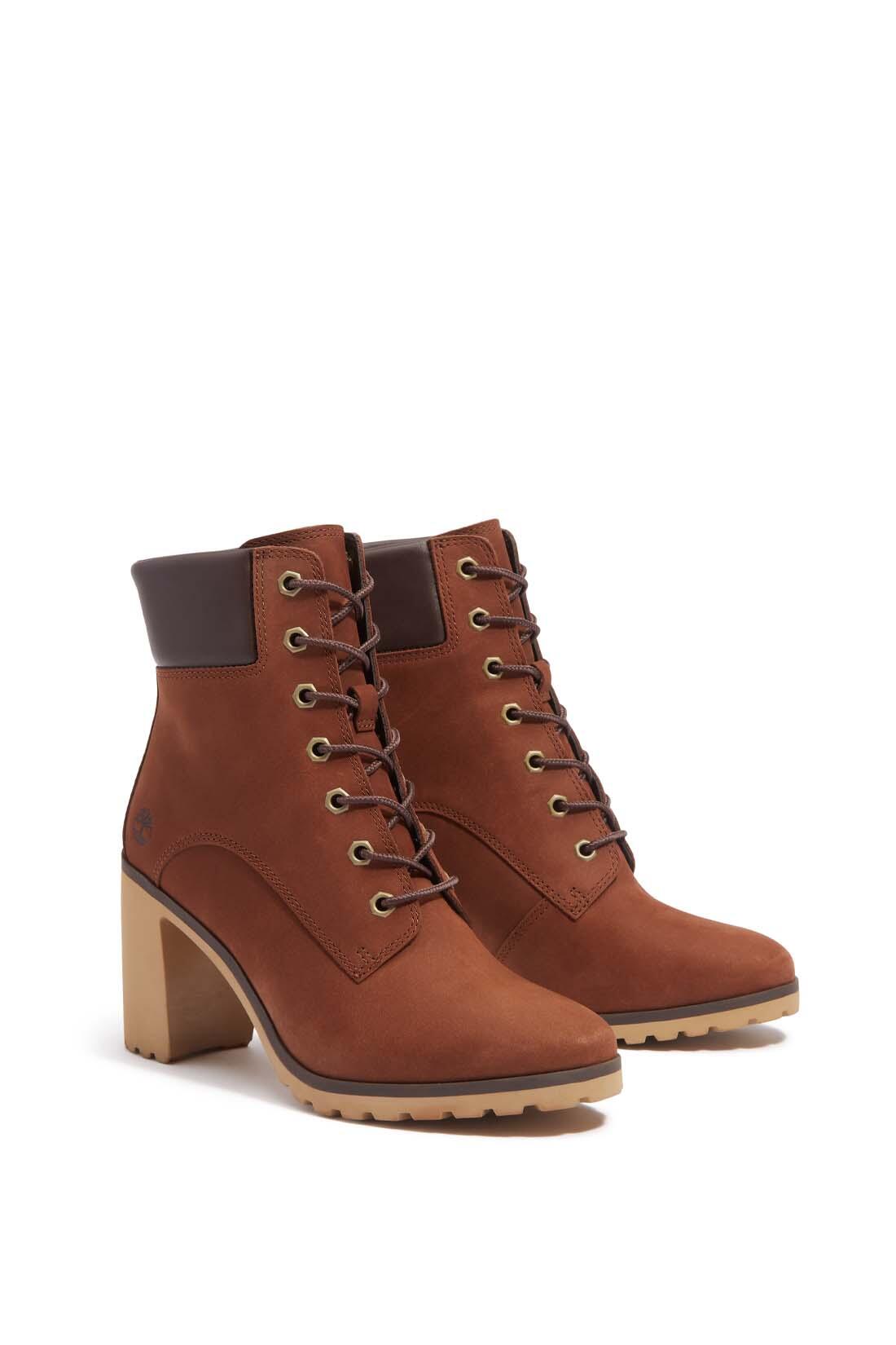 Veterschoenen – dames – Allington, nabukhiel 9,9 cm – bruin 2/6