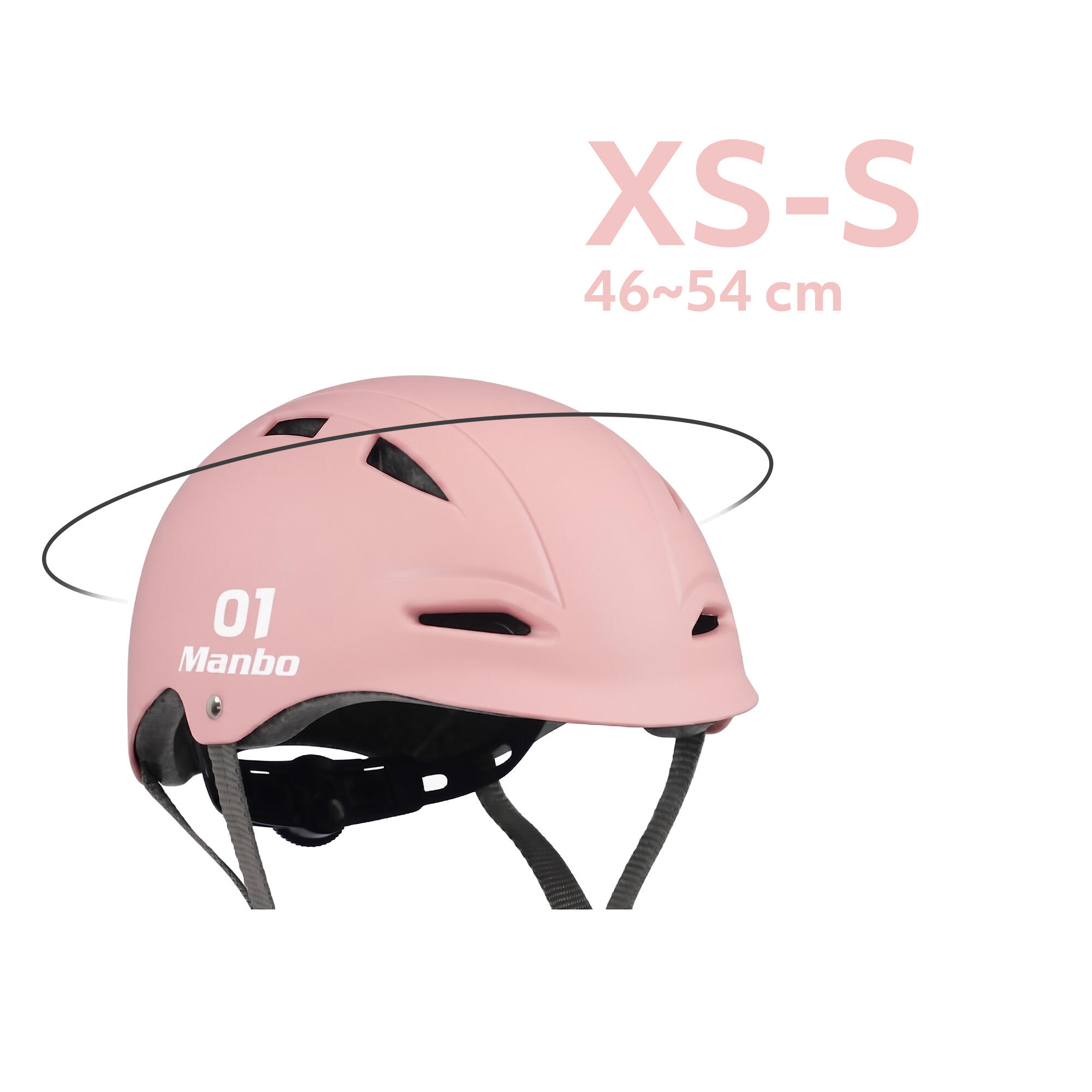 Casco Qplay per Bambini - Casco di Sicurezza per Bambini - Taglia S - Rosa 2/4