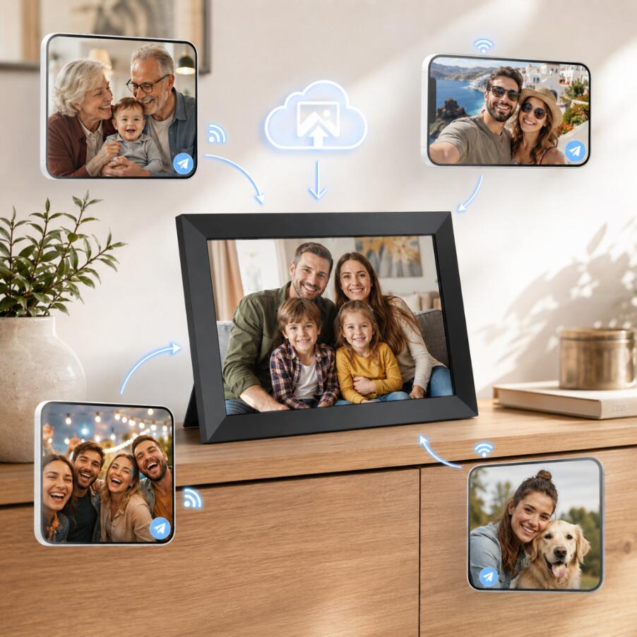 Ramka cyfrowa na zdjęcia 10.1" z aplikacją frameo 32GB  - czarna 6/7