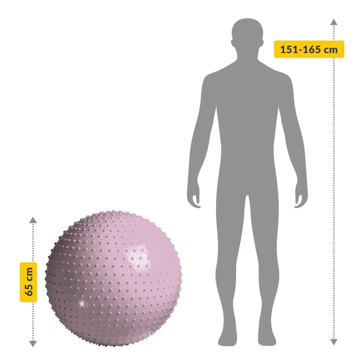 Ballon de gymnastique gonflable 65 cm - rose 4/5