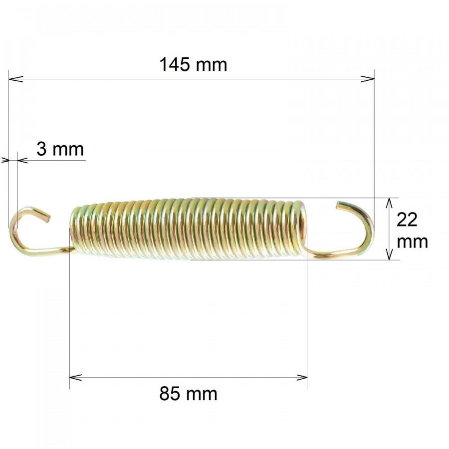 Set 12 molle lunghezza 145 mm ricambio per trampolino elastico YELLOO 2/3