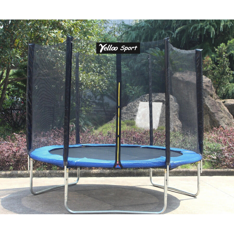 Ø 245 Cm Blu - Trampolino Elastico Tappeto salto Certificato Ce marca Yelloo 4/9