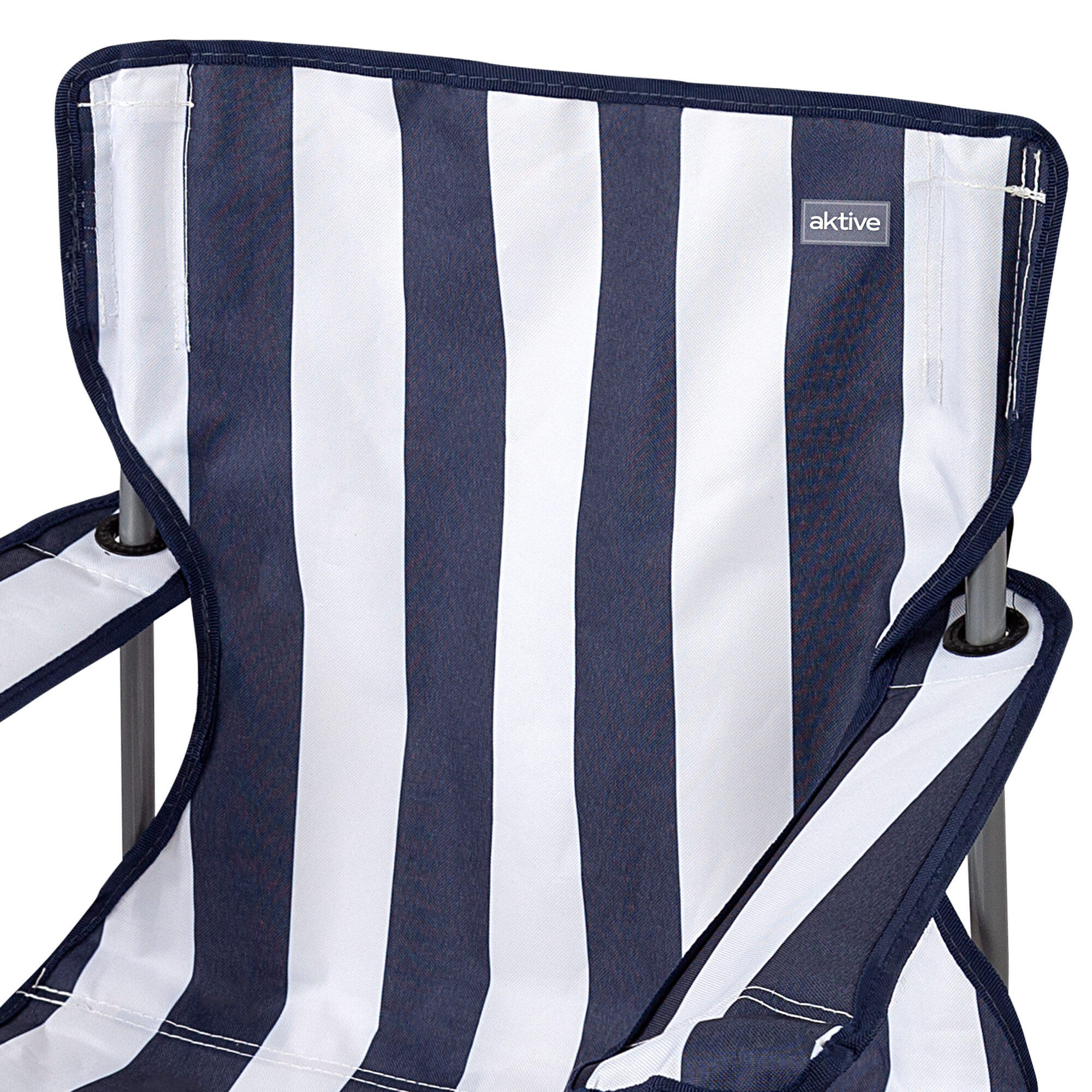Pack 2 sillas camping 45x47x82 cm - rayas marineras 6/7