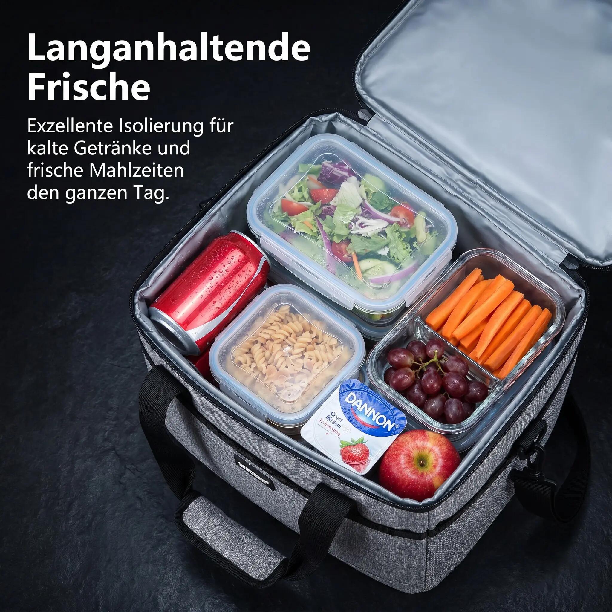 Kühltasche 24 Liter Faltbar isolierend kompakt Camping Kühlbox 6/7