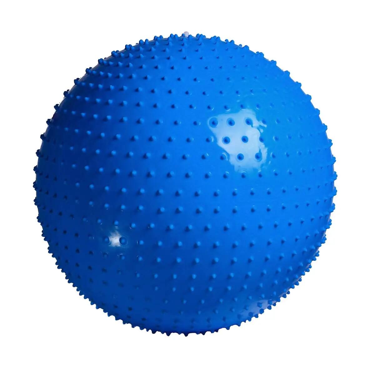 Palla ginnica gonfiabile 65 cm - blu con bordino 1/6
