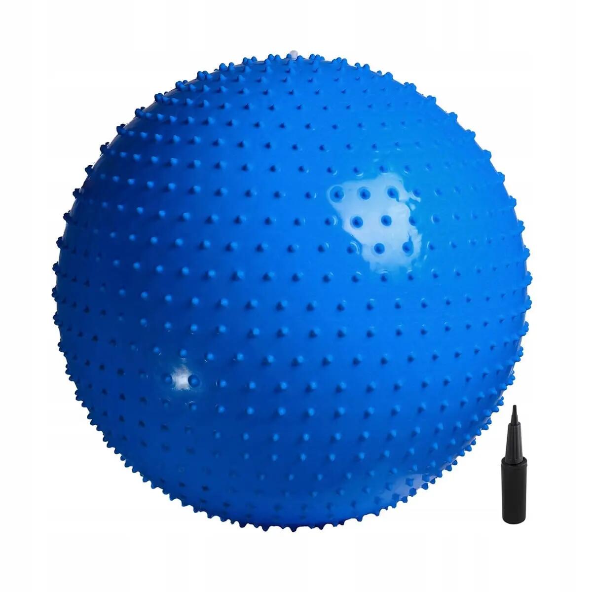 Palla ginnica gonfiabile 65 cm - blu con bordino 6/6