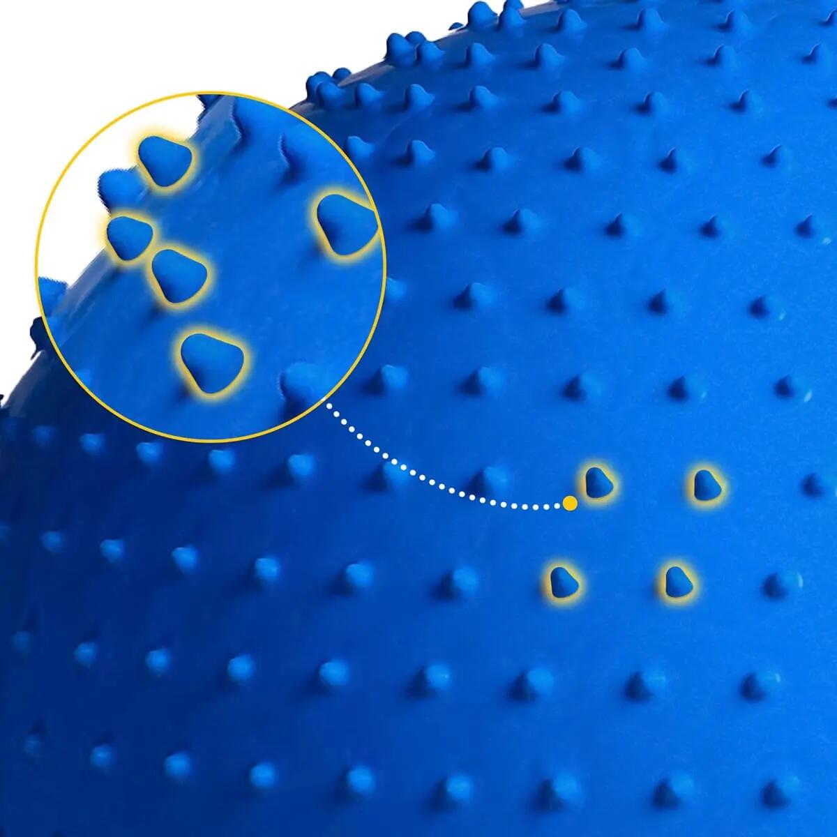 Palla ginnica gonfiabile 65 cm - blu con bordino 2/6