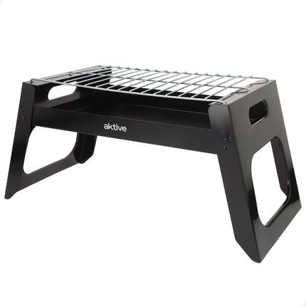 Aktive Barbecue pliable au charbon de bois 46x22x22 cm avec grille en acier