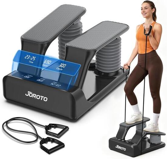 Stepper Pneumatique JS300B Avec 5 Niveaux RéSistance RéGlable, Capacité 136 Kg