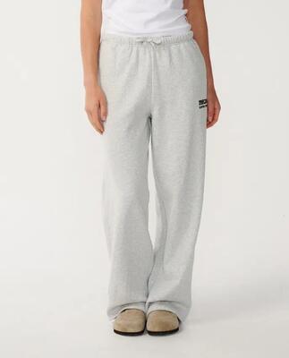 Rip curl surf puff wide leg trackpant - grey marle/black