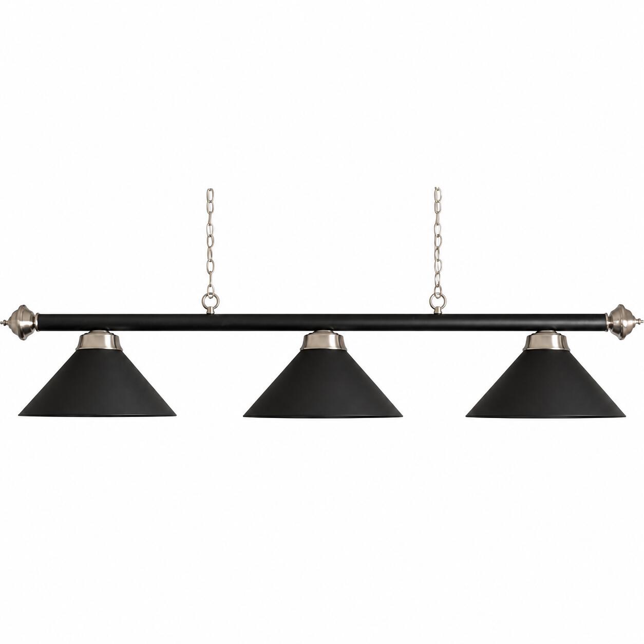 Lampe de billard avec 3 abat-jours - Noir mat 1/3