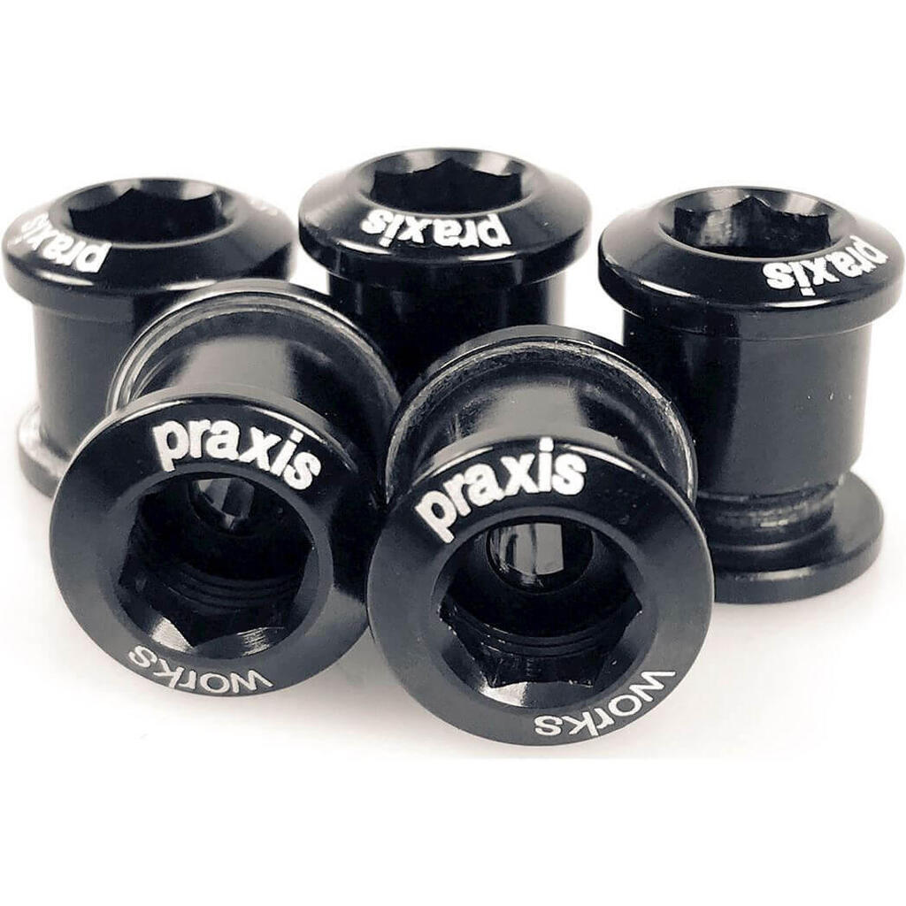 Praxis Aluminium Chainring Bolts for Road Bikes, M8.5 x 0,75.