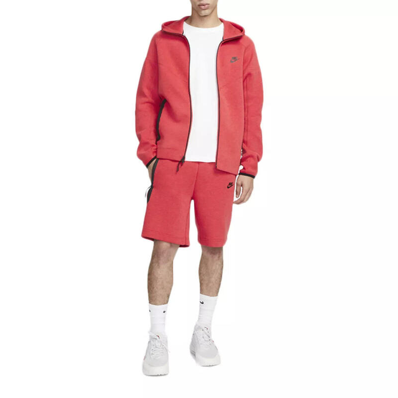 Full Zip Hoodie Joggers Set  Sportswear Tech Fleece Light University Red Heather