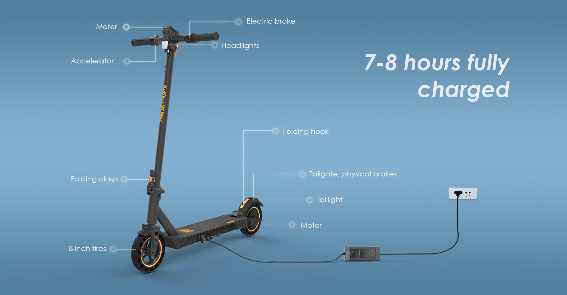 KuKirin S1 Max trotinete eletrica 25 km/h longa autonomia 5/15