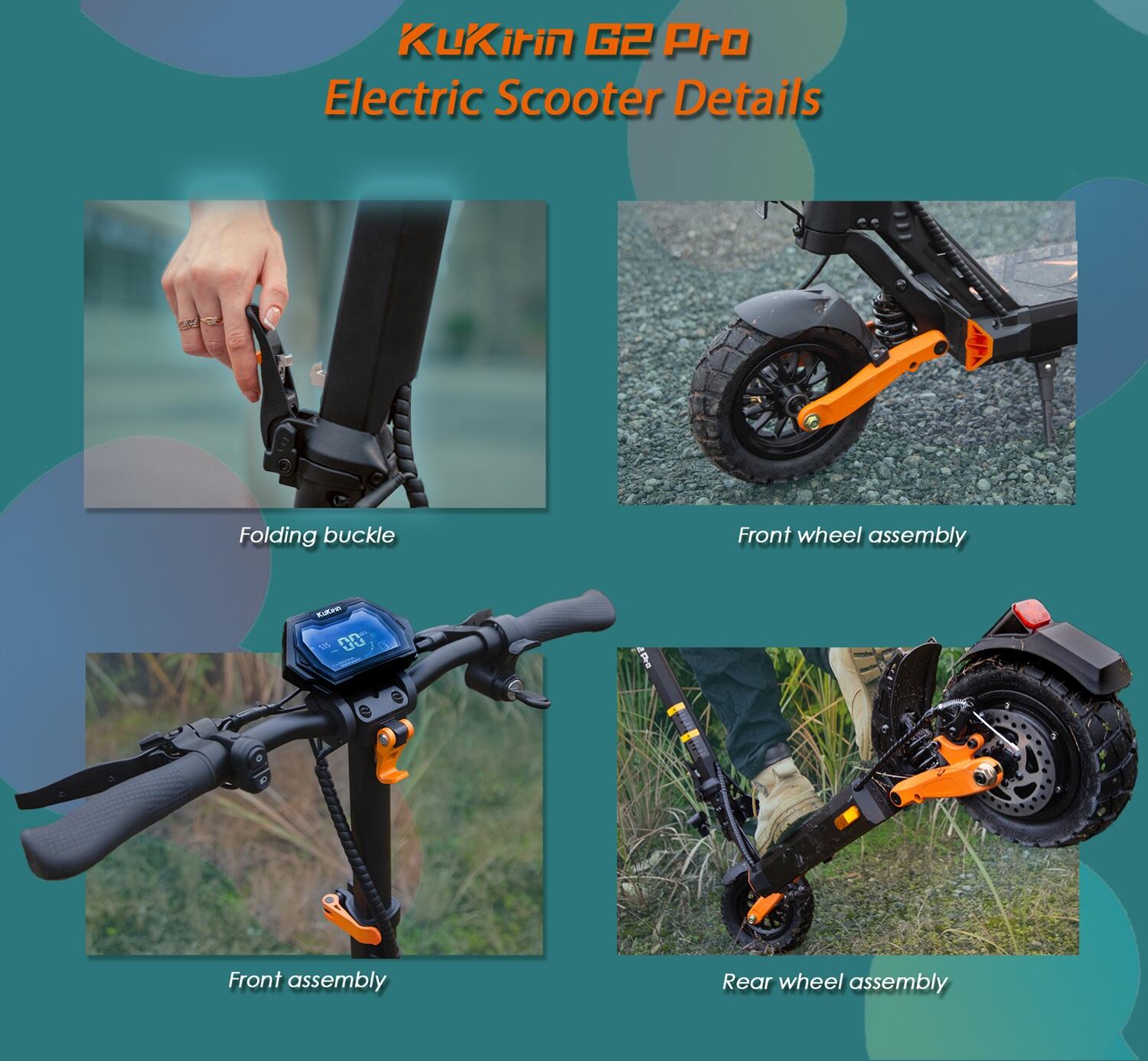 KuKirin G2 Pro VMP elektrische step 25 km/u lange actieradius 13/15