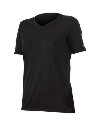 Damen - Radsport - Kurzarmshirt - Merinowolle - rot schwarz