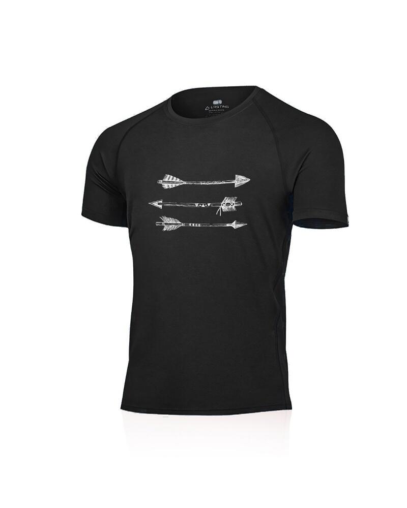 Uomo - Ciclismo - Maglia intima termica 100% lana merino - AROW - nero 1/1