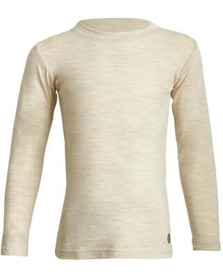 Kinder - wielersport - kortearm onderlaag, merinobamboe, beige