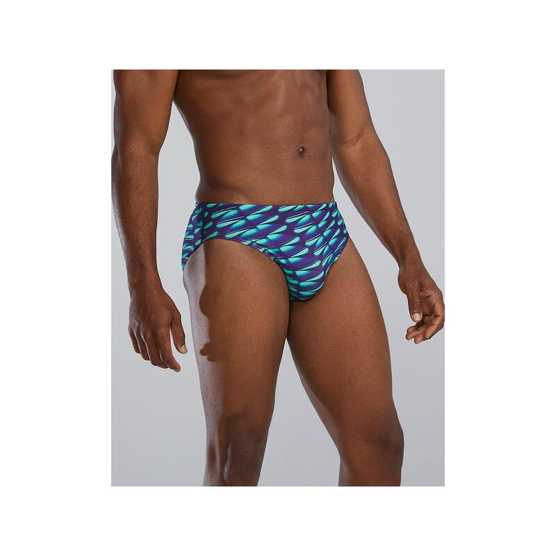 Slip înot TYR Dragonflyte - verde/bleumarin | rezistent clor