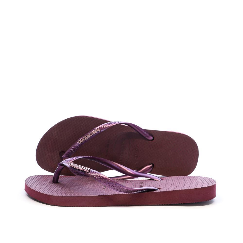 Tongs Violet Femme Havaianas Slim Logo Infradito 1/3