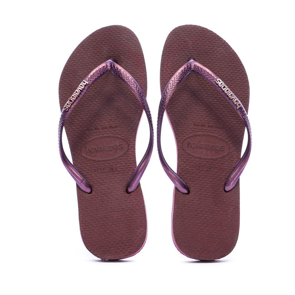 Tongs Violet Femme Havaianas Slim Logo Infradito 3/3