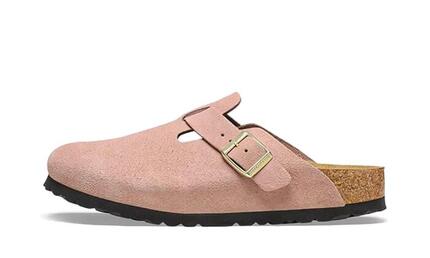 Chaussures - Casual - Femmes - Suede, Confort - Birkenstock Boston - Light Rose