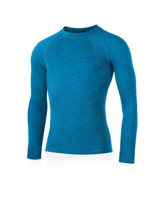 Maglia termica uomo ciclismo maniche lunghe senza cuciture 93% lana MAPOL