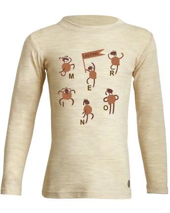 Kinderen - wielersport - kortearm-onderlaag - merinobamboe - beige