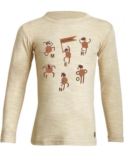 Kinderen - wielersport - kortearm-onderlaag - merinobamboe - beige