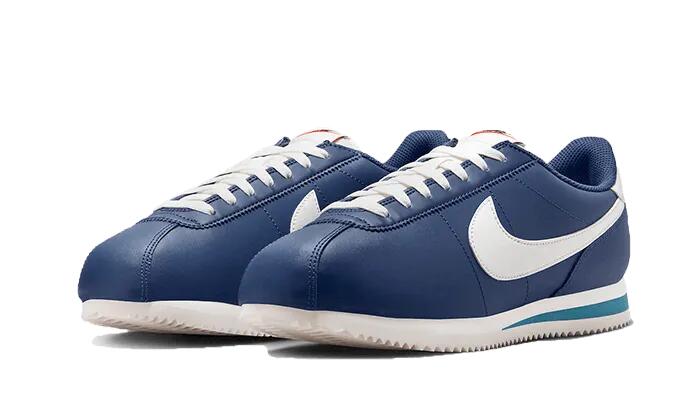 Schoenen - Casual - Heren - Cortez Midnight Navy - leren, klassiek - blauw/wit 2/3