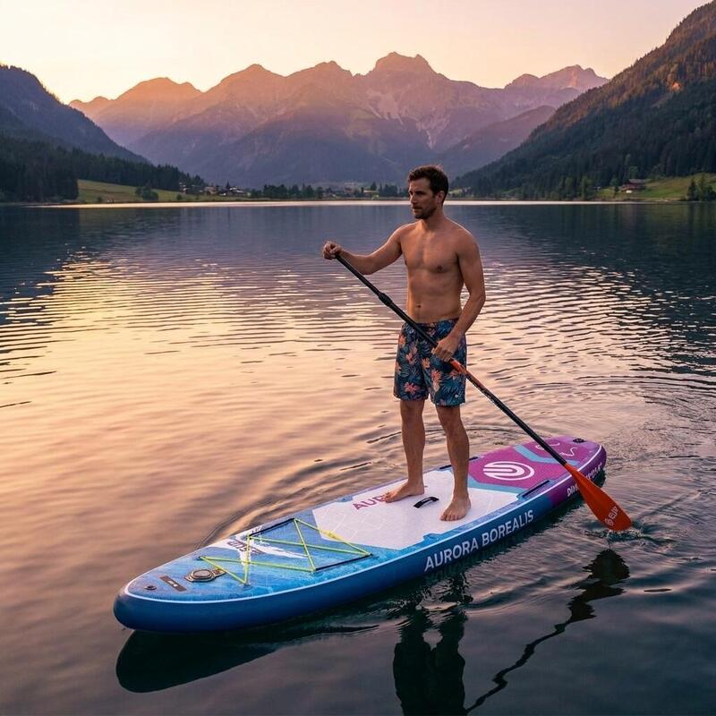 Placă SUP Gonflabilă Aurora Borealis Mov 350 cm,Set Complet (Paddleboard)