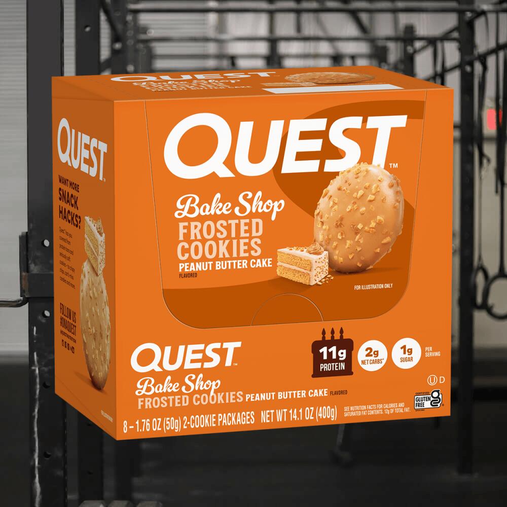 Quest Nutrition Protein Frosted Cookies (8x25g) Peanut Butter Cake 2/3