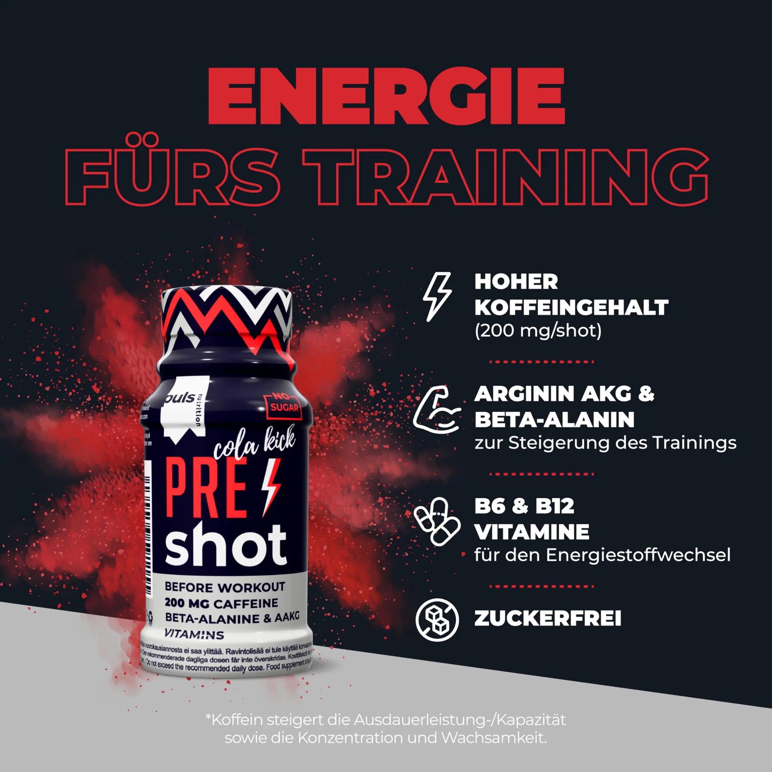 Pre-workoutshot Cola Kick 12 x 60 ml – Booster met 200 mg cafeïne 2/7