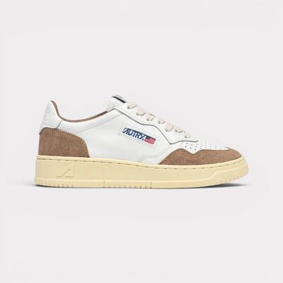 Schoenen - tennis - unisex - autry medalist - leer en suede - wit/bruin