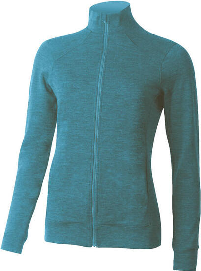 Felpa ciclismo donna con zip lana merino/acrilico 50/50 - ALMA