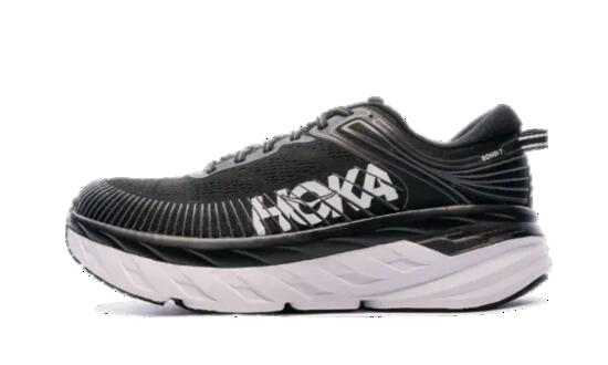 Zapatillas - Running - Hombre - Ligeras, transpirables - Bondi 7 - Negro/Blanco