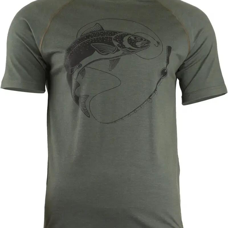 Pánske merino tričko SALMON