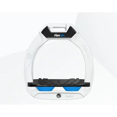 Veiligheidsjicks voor paardrijden incliné grip wit/zwart/blauw kind flex-on safe