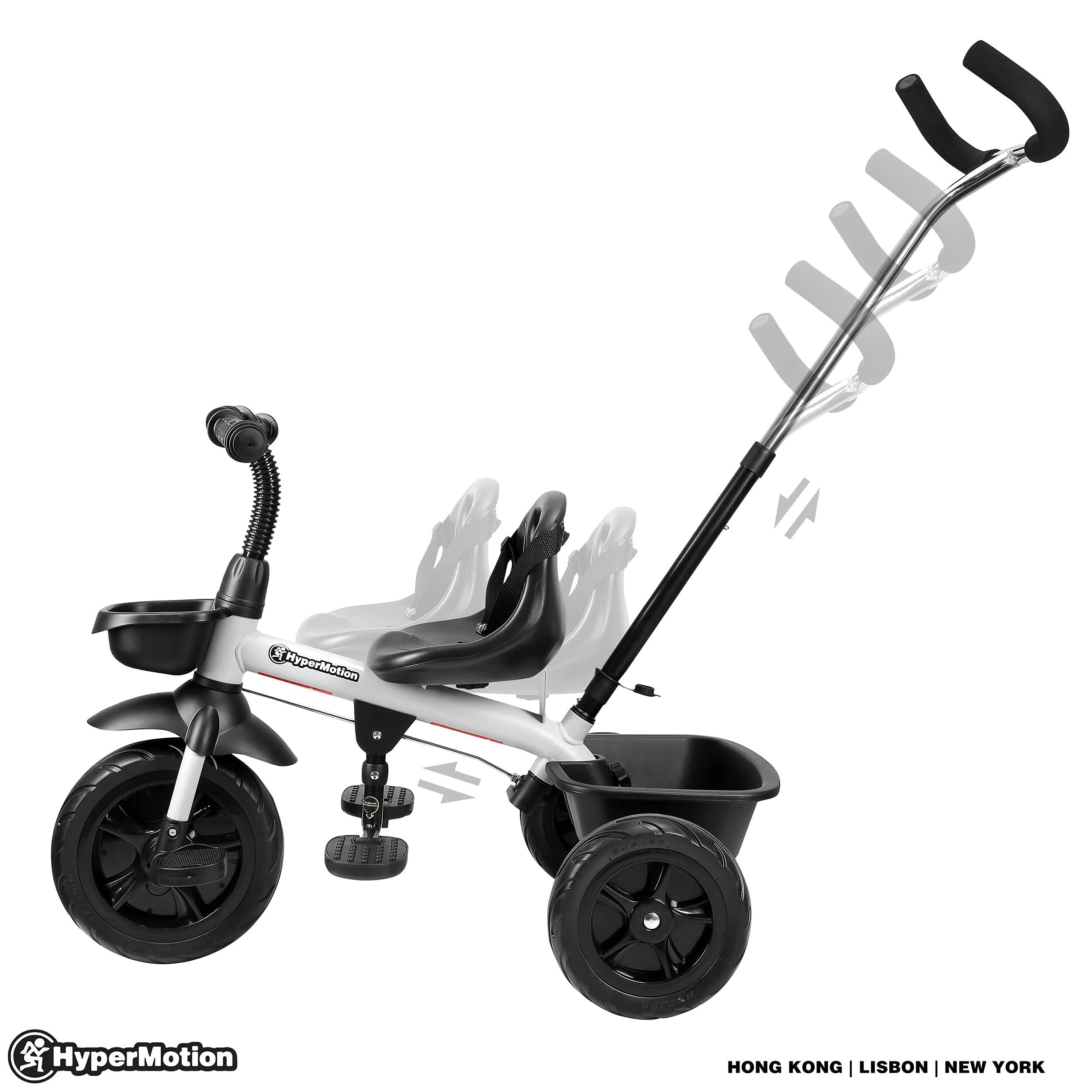 Triciclo evolutivo 1-5 anni - spinta regolabile, ruote 10/8 2/9