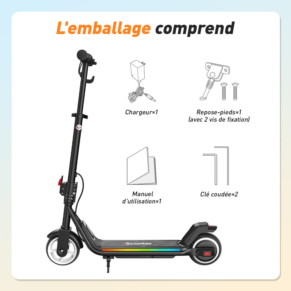 Trottinette Électrique Enfant Pliable et Réglable,Lumières LED,Bluetooth 11/11