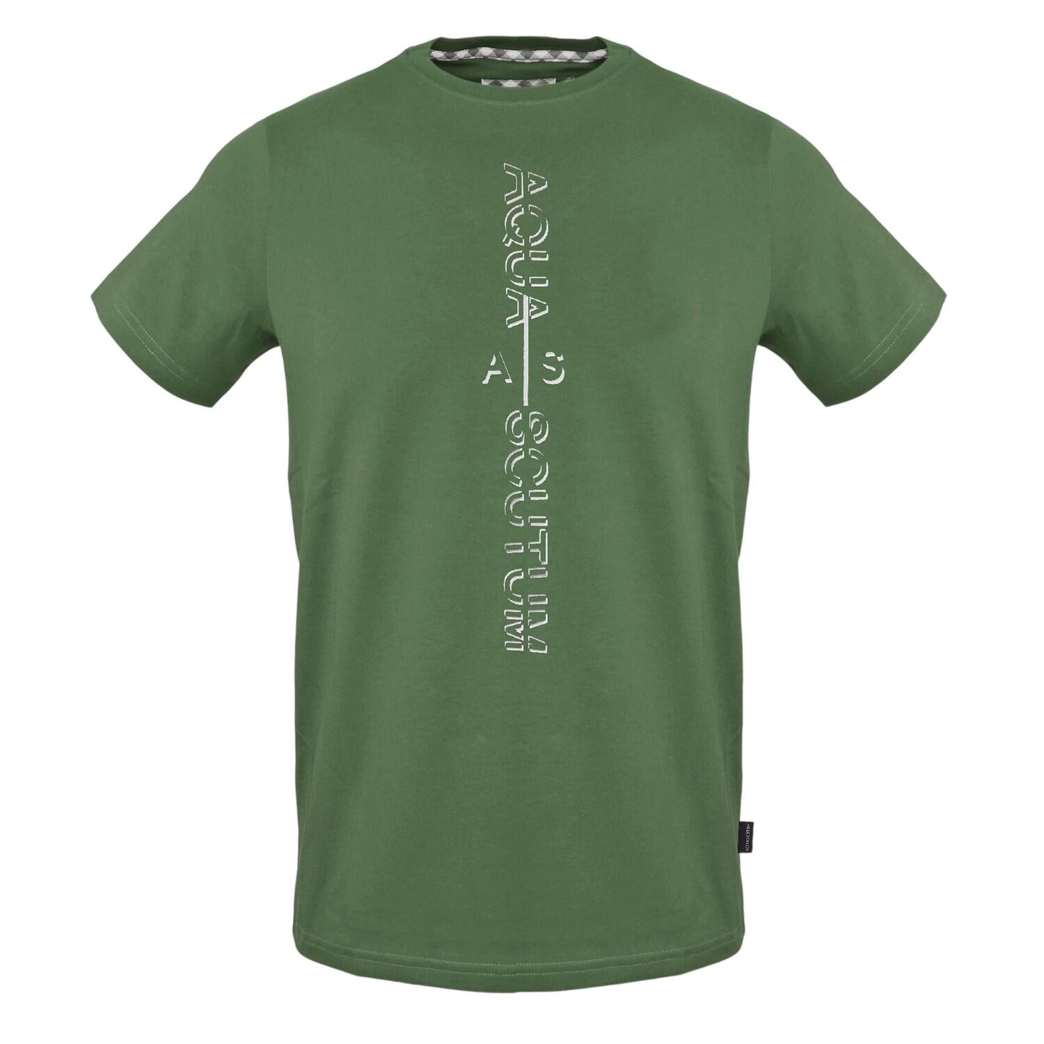 Aquascutum Mens Vertical Logo T-Shirt
