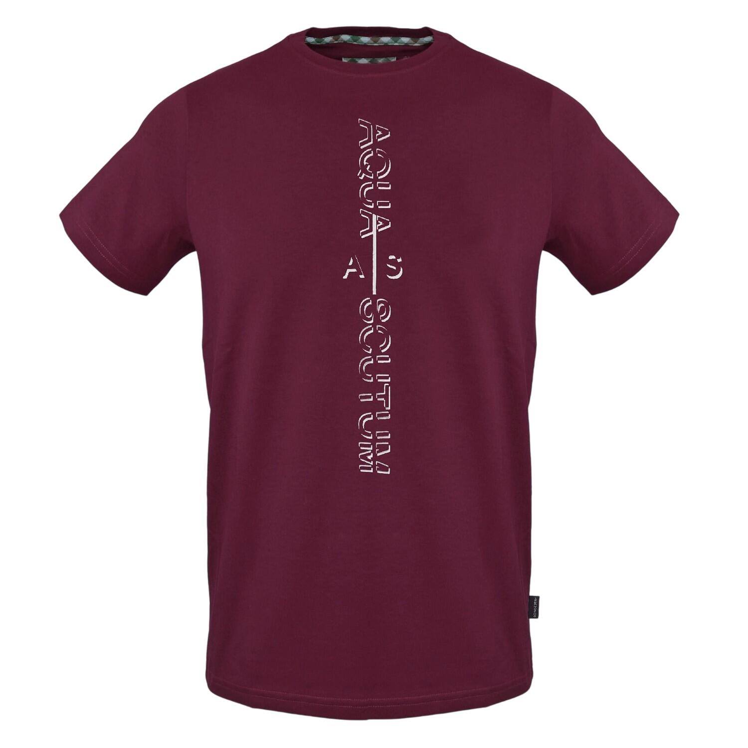 Aquascutum Mens Vertical Logo T-Shirt