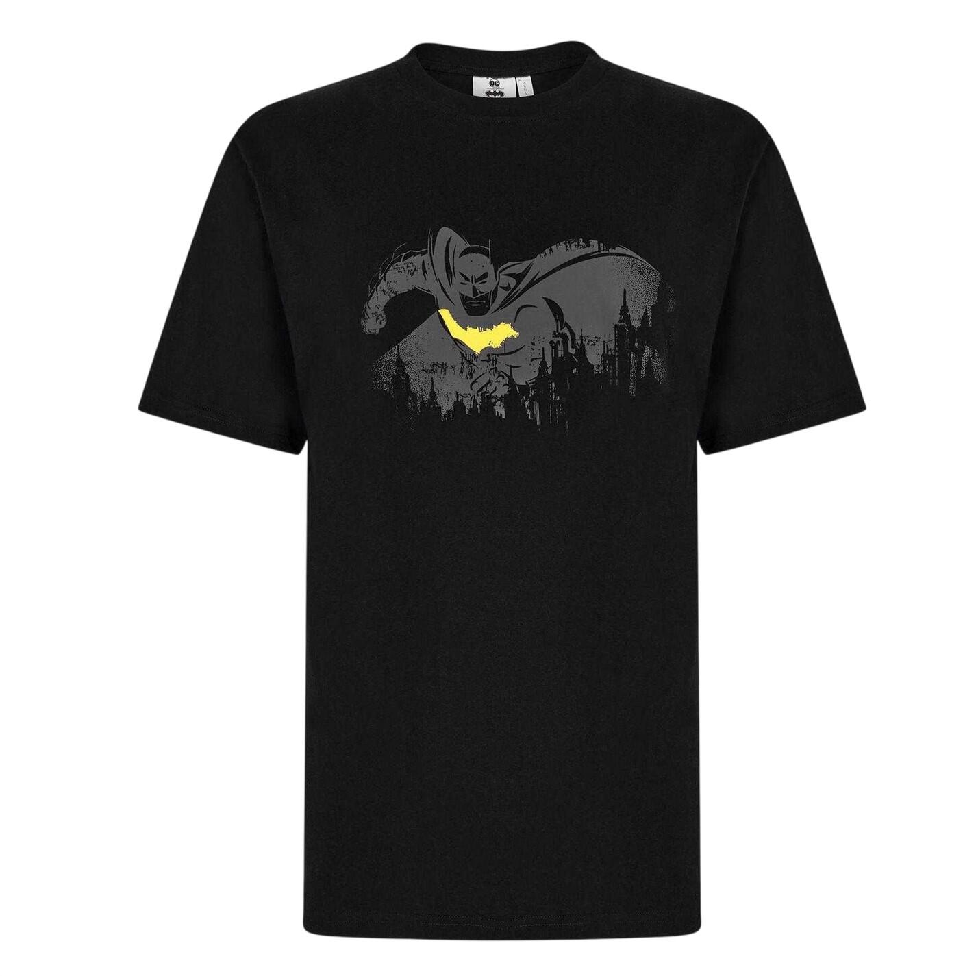 Batman Mens Cityscape Cotton T-Shirt