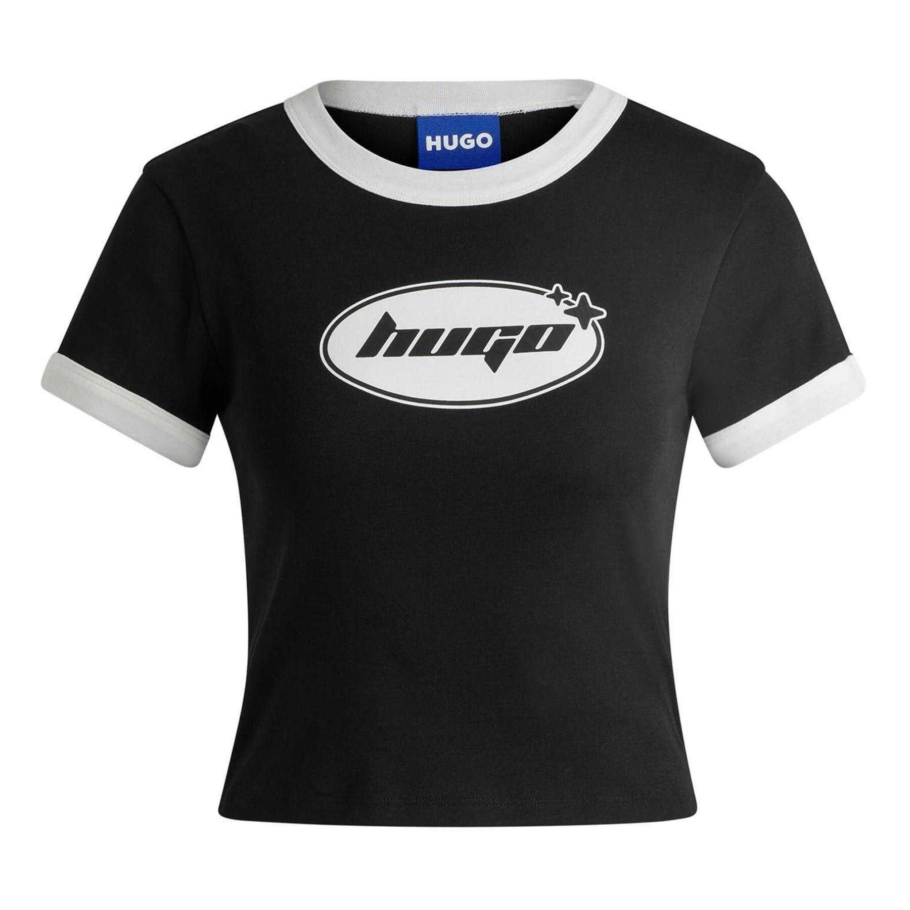 Slazenger Womens/Ladies Ringer Cotton Cropped T-Shirt
