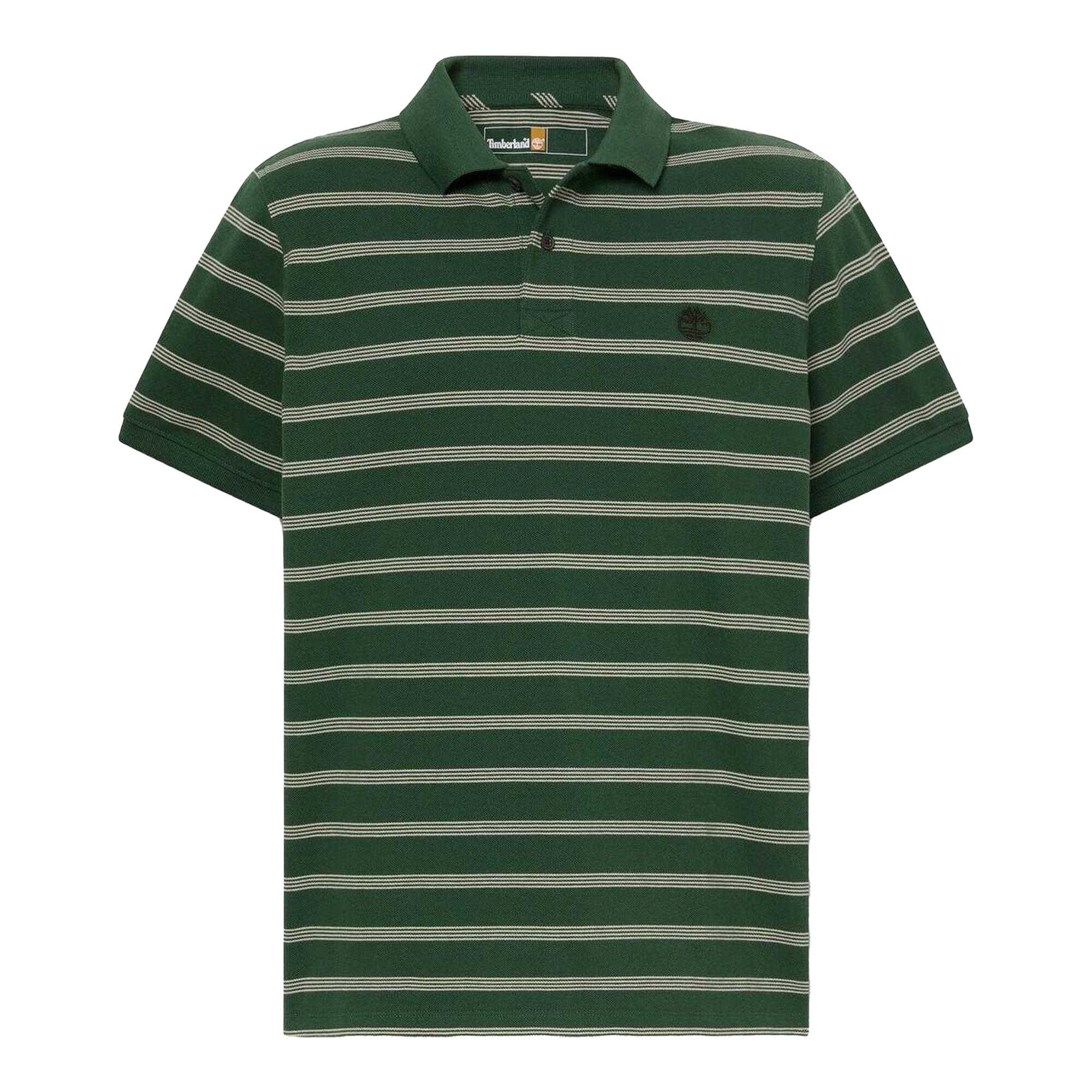 Timberland Mens Stripe Short-Sleeved Polo Shirt