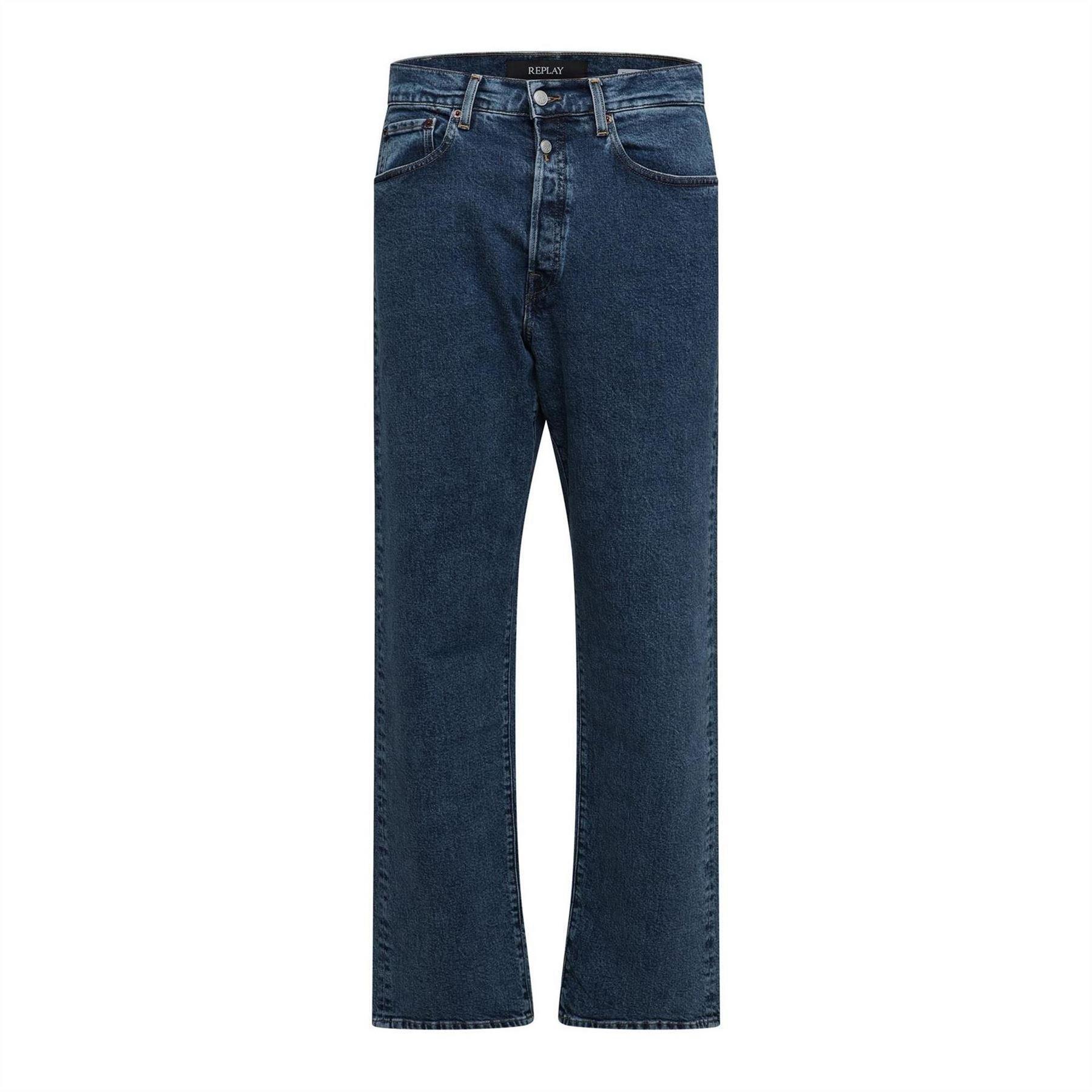 Replay Mens 9zero1 Denim Straight Jeans